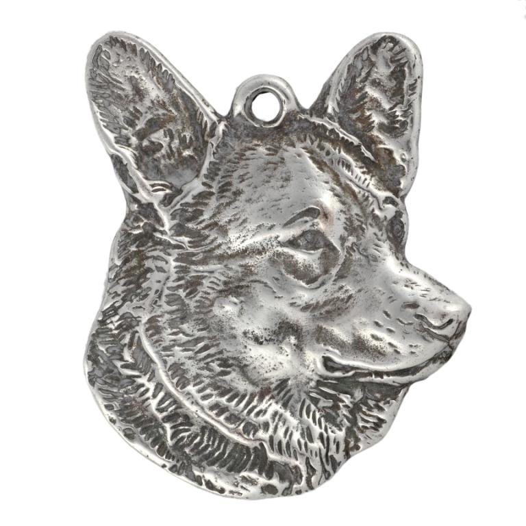 Cardigan Welsh Corgi - Silver-plated key ring with dog, handbag decoration, backpack pendant by Art-Dog brand