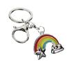 Rainbow Keychain Pendant Lightweight Metal Keychain Cloud Star Key Chains Creative