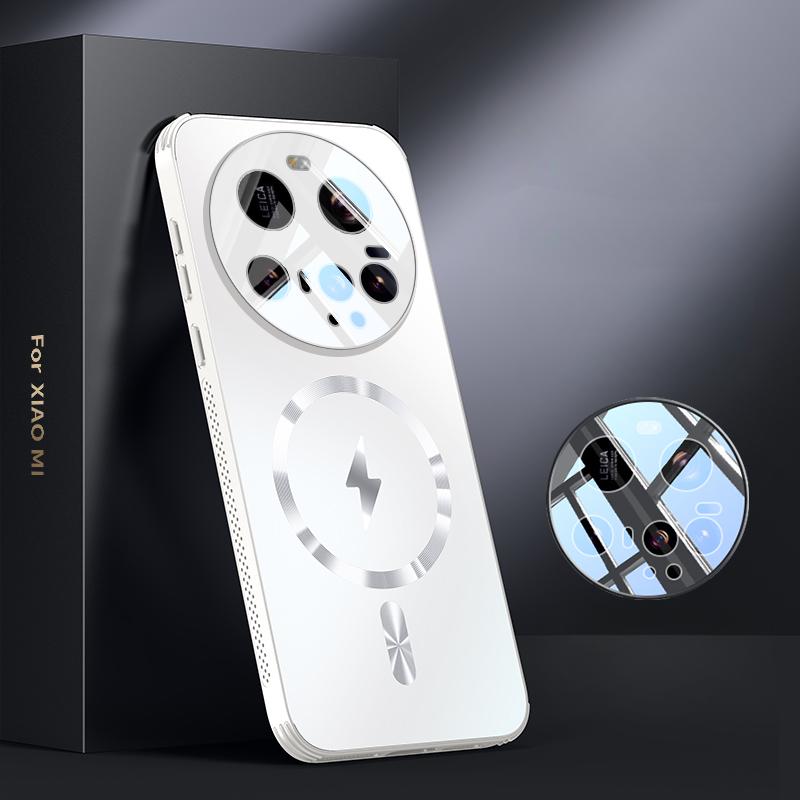 Для Чехол Magsafe для Xiaomi 15 Ultra Frosted Shockproof Lens Film Защитная пленка для Xiaomi Mi 15 14 Pro 13 Магнитный чехол