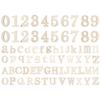 124Pcs Wooden Letters Numbers Display DIY Stage Property Manual Accessories Craft Decorations