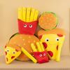New French Fries Throw Pillow Simulation Burger Pizza Plush Toy Foodie Snack Pillow