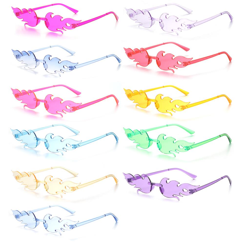 Novelty Party Cosplay Eyewear Flame Shaped Flame Sunglasses Sunglasses for Women Sun Glasses