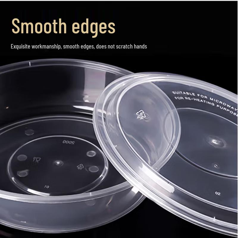 Xin Yun Fa 3500ml Disposable Round Food Containers - 90 Pack