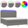 VidaXL Slatted Bed Base with Mattress and LED, Upholstered Bed, Double Bed, Adult Bed for Interior Bedroom, 3135614