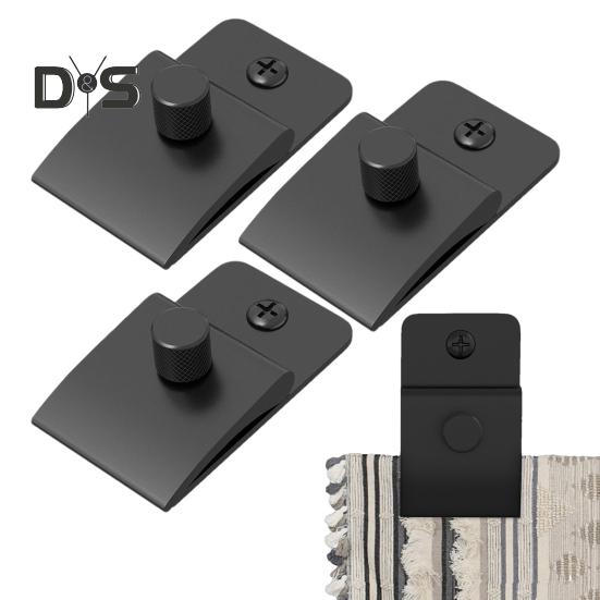 4 Pcs Tapestry Clip Metal Carpet Hanging Clips with Screws Easy Installation Wall Hangings Clip for Blankets Tapestries