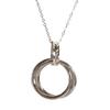Necklace Made In Japan Diamond Cut Hoop Long Necklace for Women [Melody Accessories] (OP-N316) (Silver Color)