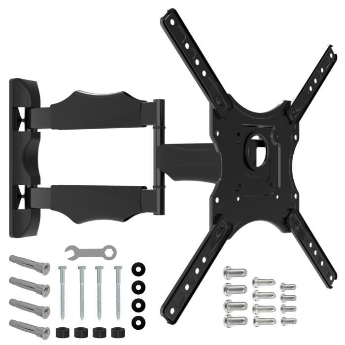 NANOOK Support Mural Orientable Pour Téléviseurs 32-55 Pouces - Inclinable - Support Mural Pour Téléviseurs LCD, LED, QLED Et OLED