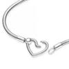 Pandora Moments Heart Closer Snake Chain Bracelet 599539c00