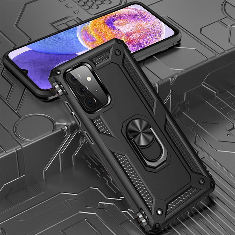 Противоударный чехол-подставка с кольцом для Samsung Galaxy A23 A53 A33 A73 A22 A32 A52 A13 A12 A51 A71 M23 M13 M32 M53 S20 S21 Plus S22 Ultra Жесткая задняя крышка