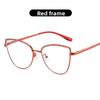 Metal Frame Cat Eye Eyeglass Diamond Bordered Anti Blue Light Glasses Fashionable Vintage Women Eyewear