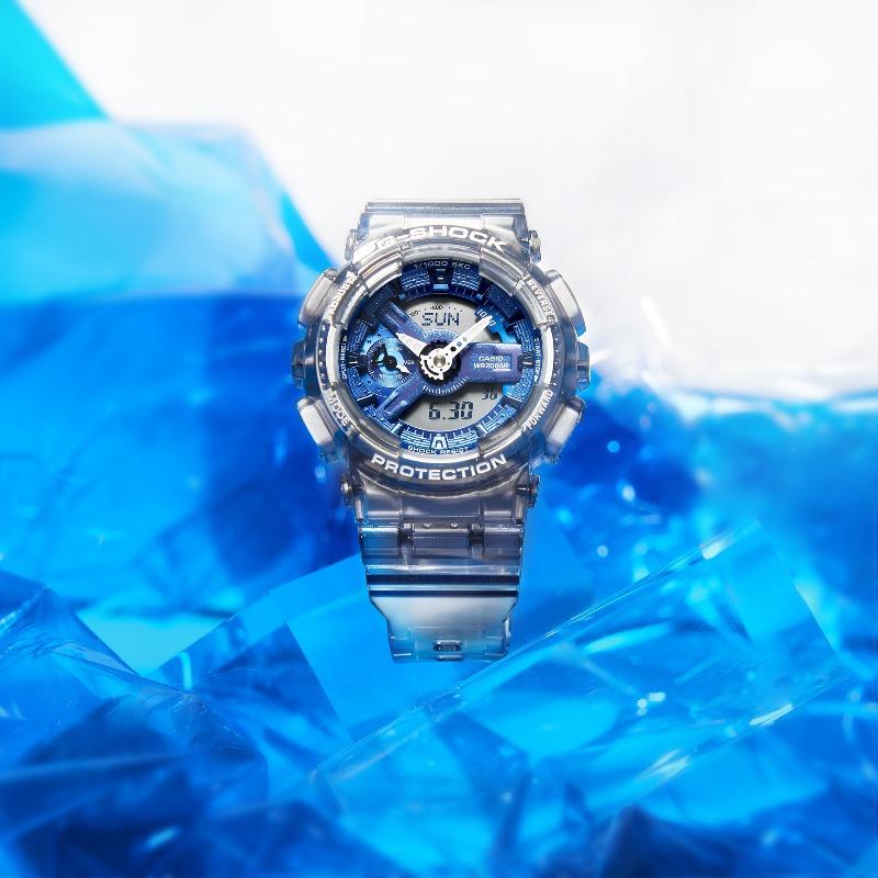 Casio Мужские кварцевые часы с цифровым дисплеем, ударопрочные, водонепроницаемые 200M, из смолы GMA-S110TB-8A