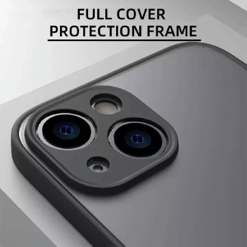 Стильный матовый ПК чехол для телефона для iPhone 13 Mini 12 Pro Max Ударопрочный Защита от царапин