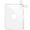For iPad Pro 13 (2024) Case Rotating Stand PU Leather Clear Back Detachable Tablet Cover