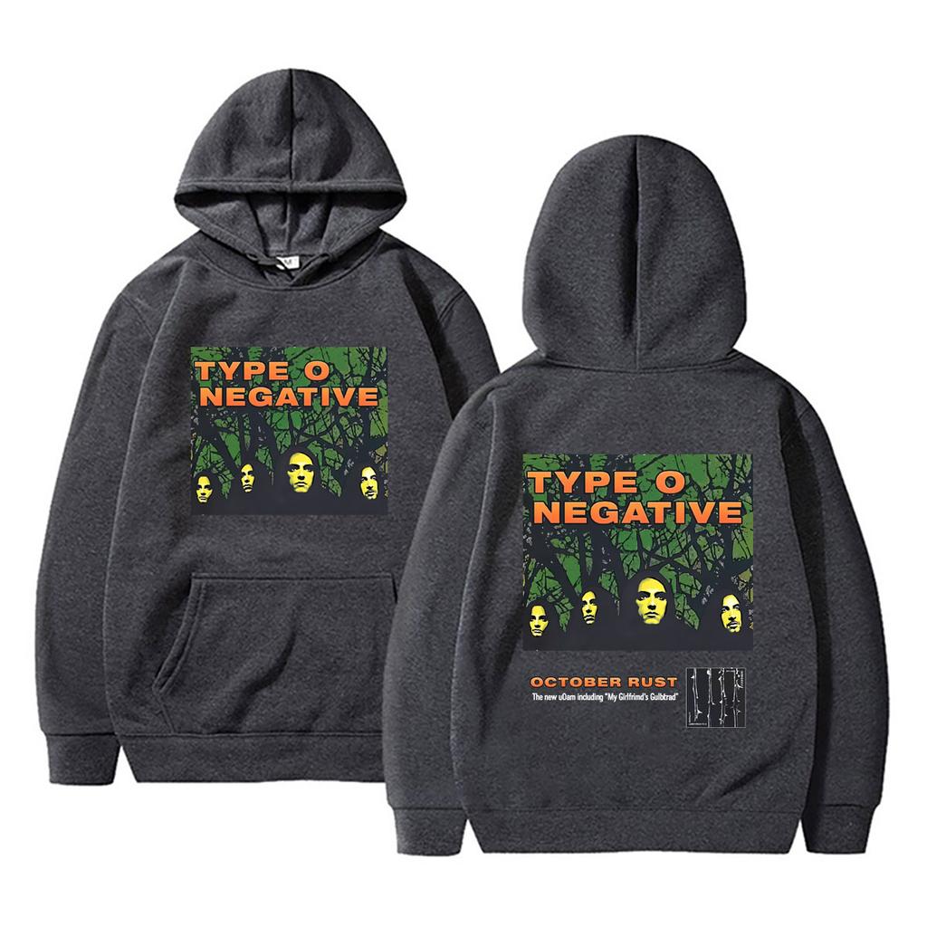 Type O Negative October Rust Graphic Hoodie Men Women Rock Metal Gothic Hooded Sweatshirt Male Casual Vintage Oversized Hoodies