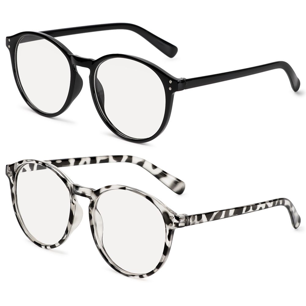 Unisex UV Protection Black Anti Blue Light Vintage Eyeglasses Myopia Glasses Flat Mirror Eyewear