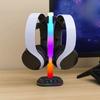 Black Gaming Headset Display Rack Dual USB Ports Headphone Bracket Controller Holder  Desk