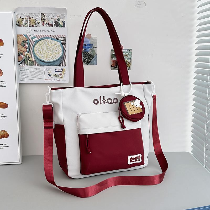 Классная сумка через плечо, женская пригородная сумка через плечо большой вместимости, студенческая сумка для обучения