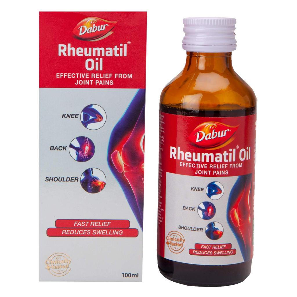 Dabur Rheumatil Oil 50Ml | Ayurvedic Massage Oil For Joint Pain, Backache, Knee Stiffness & Muscular Discomfort Relief