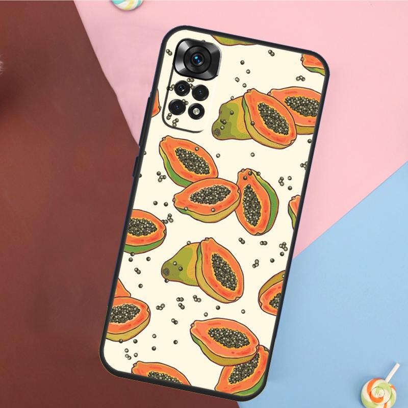 Чехол для телефона Xiaomi Redmi Note 14 13 12 9 10 11 Pro 9S 10S 11S 12S Redmi 14C 10C 12C 13C с принтом Авокадо, Груша, Папайя