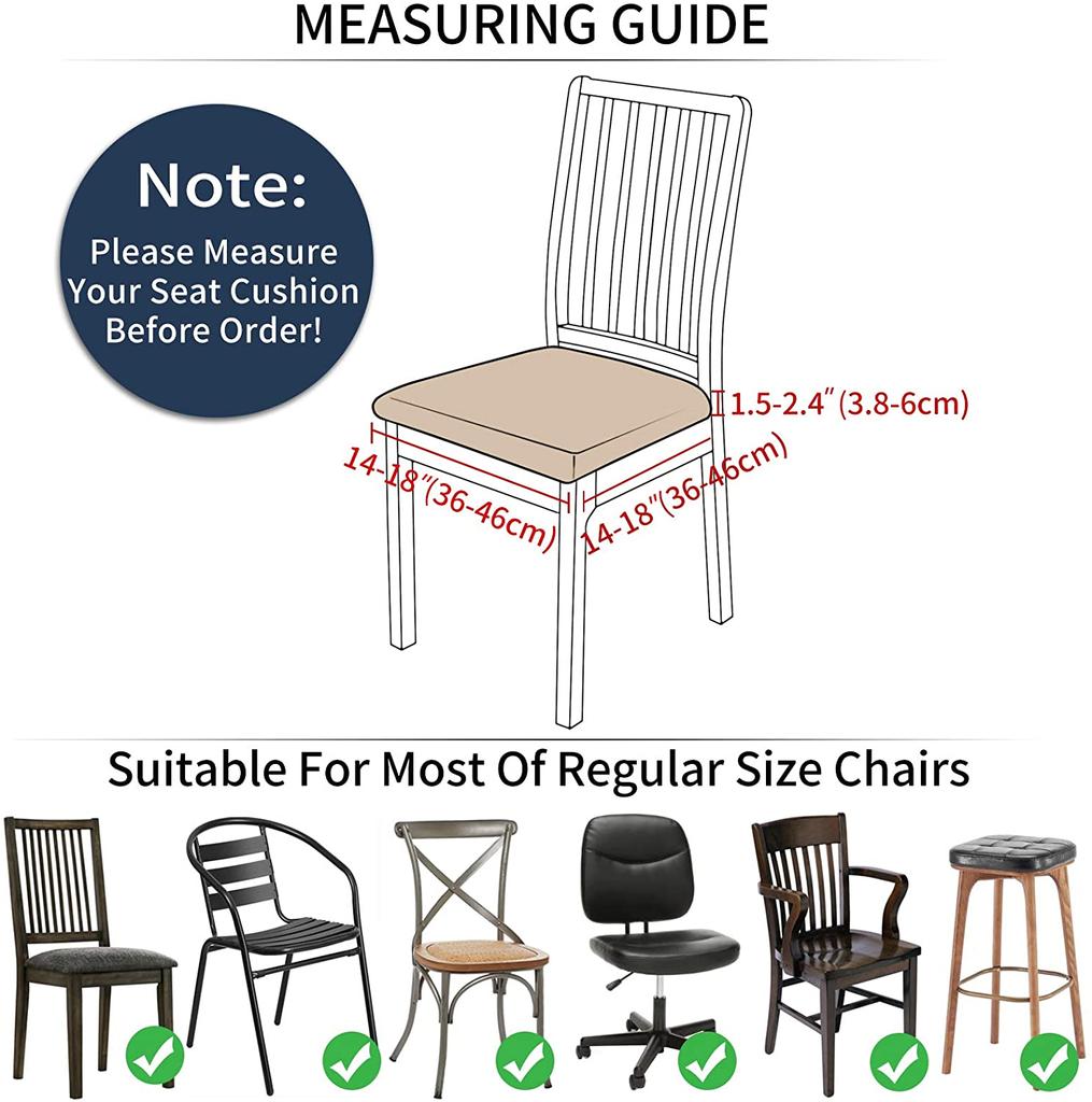 Водонепроницаемая подушка для столовой из спандекса, твердый чехол на сиденье стула, съемные чехлы с моющейся защитой для мебели