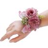Wrist Flower Non-Fading Multi-color Decorate Elegant Bride Groom Fake Wrist Corsage for Party
