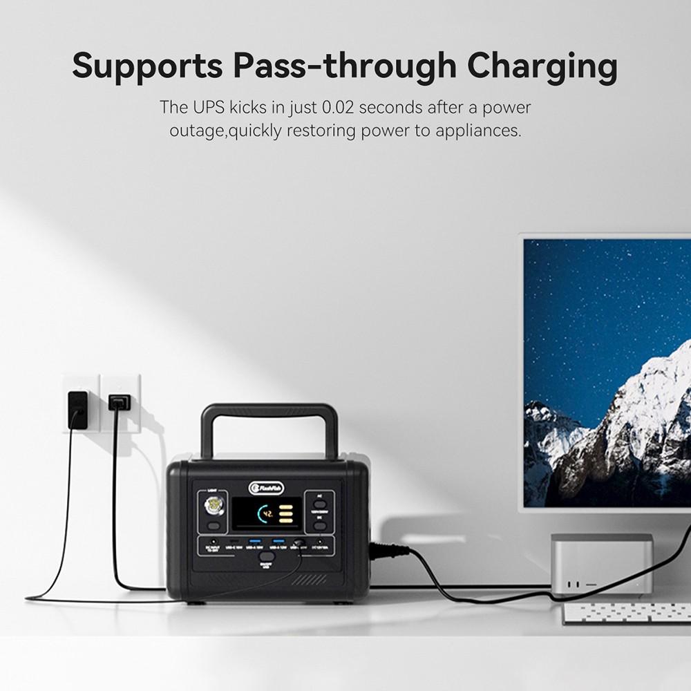 Flashfish T200 200W Portable Power Station, 153.6Wh LiFePO4 Battery, 400W Surge, Pure Sine Wave AC, 60W PD USB-C Fast Recharge