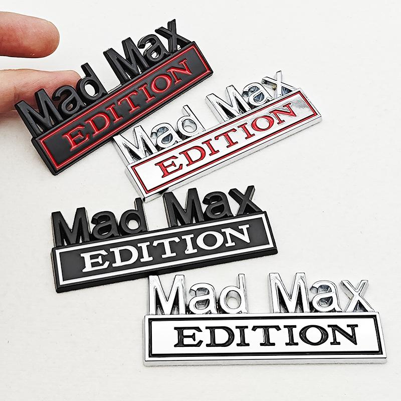 Mad Max Edition Metal Emblem Sticker Badge Fender Funny Decal Car Truck Replacement Door Decoration For Universal Car Motorcycle