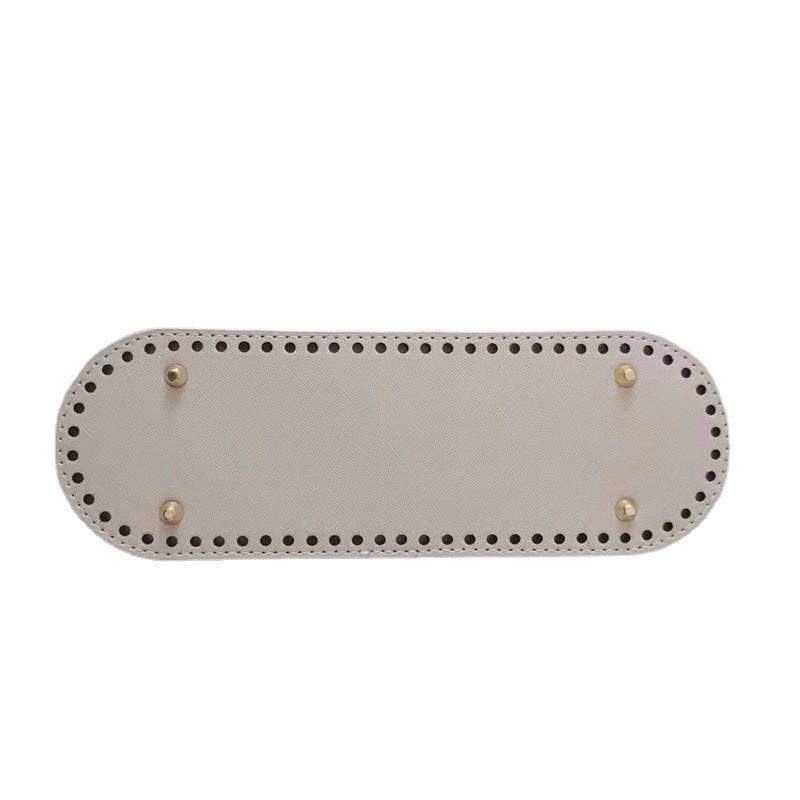 Handmade Woven PU Crossgrain Oval Bag Base, 30x10cm