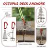 Колышек для палатки, спиральный крючок с карабином, прочный металлический зажим-осьминог для кемпинга на открытом воздухе и крепления палатки