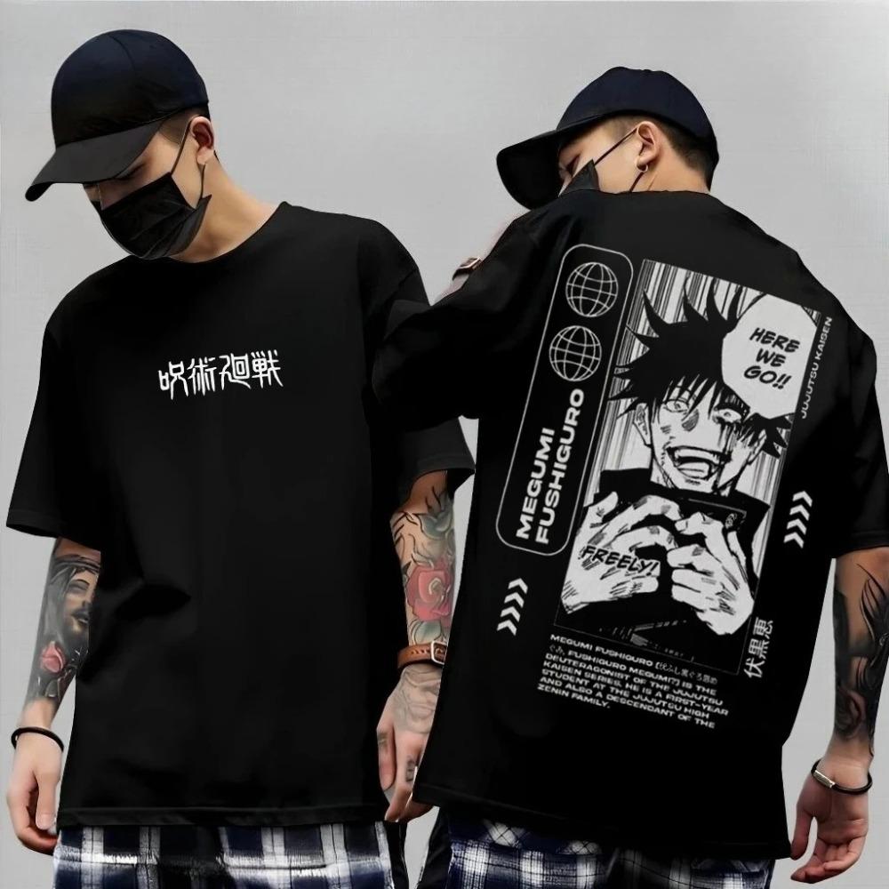 Demon Slayer Akaza (Upper Rank 3) Soryu Style Blood Demon Art Oversized Graphic T-Shirt, Anime Streetwear Tee, Unisex Casual Top