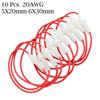 10PCS White AGC Glass Inline Fuse Holder Quick Connect Cable Socket for 20AWG