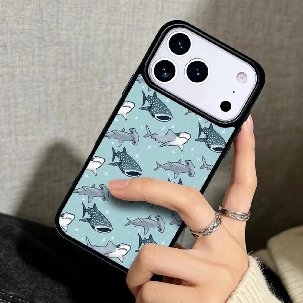 Чехол Case для iPhone 17 Air 16 Pro Max 15 Plus 11 13 Mini 14 12 Задняя крышка телефона Маленький кит