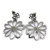 [J4039] - Designer Earrings 'Flora' Aged Silver