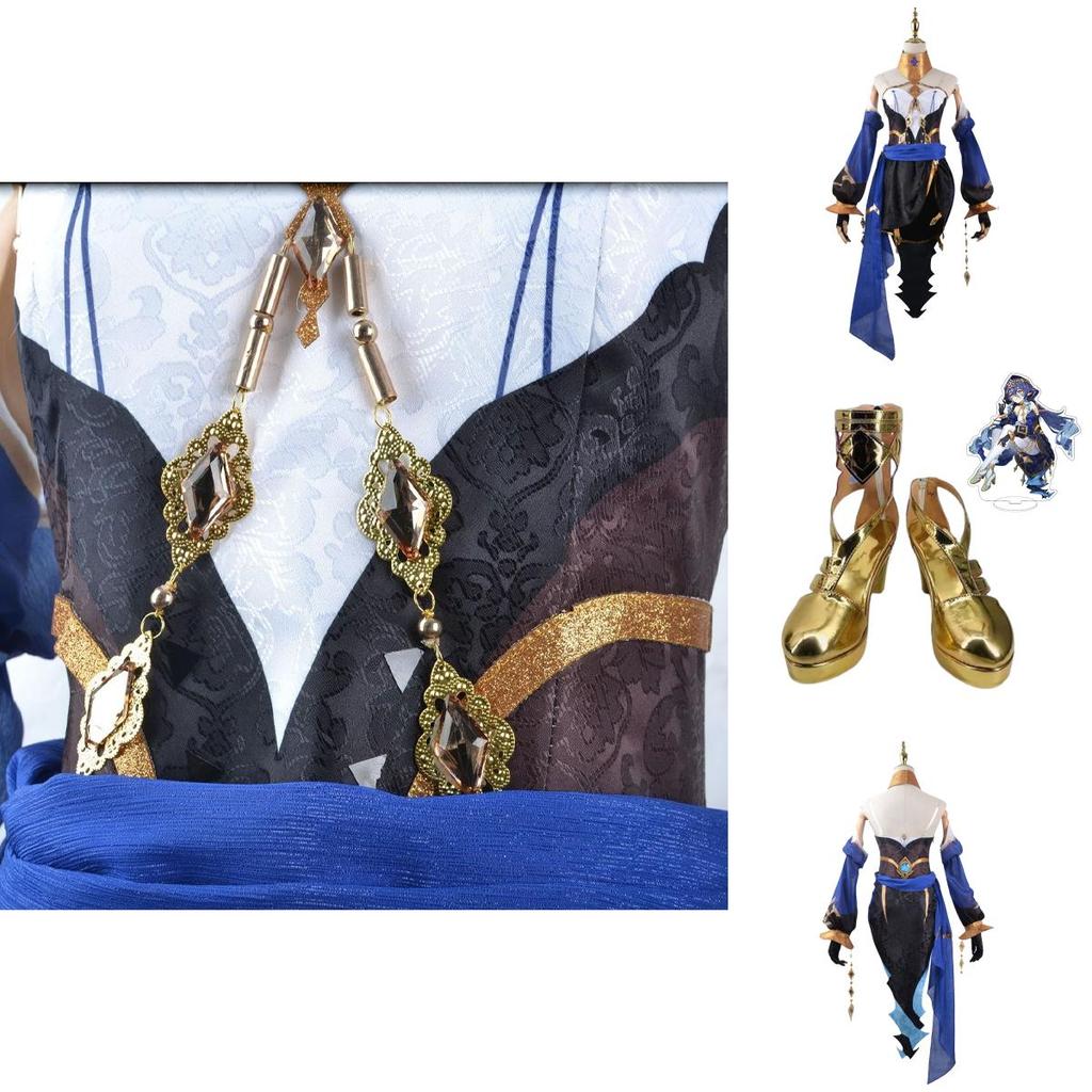 Великолепный костюм для косплея Лейлы из Genshin Impact, парик, обувь для взрослых, Хэллоуин, карнавальная вечеринка