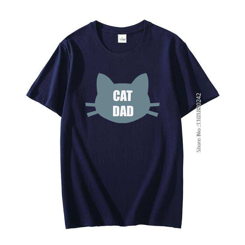 Cat Dad Pure Cotton Tshirt Best Ever Funny Saying Pun Present Slogan Cool Gift Tee Graphic T Shirts Oversize T Shirt For Men
