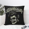Rockabilly Skull Hug Pillowcase Rock N Roll Backpack Cojines Sofa DIY Printed Office Throw Pillow Case Decorative