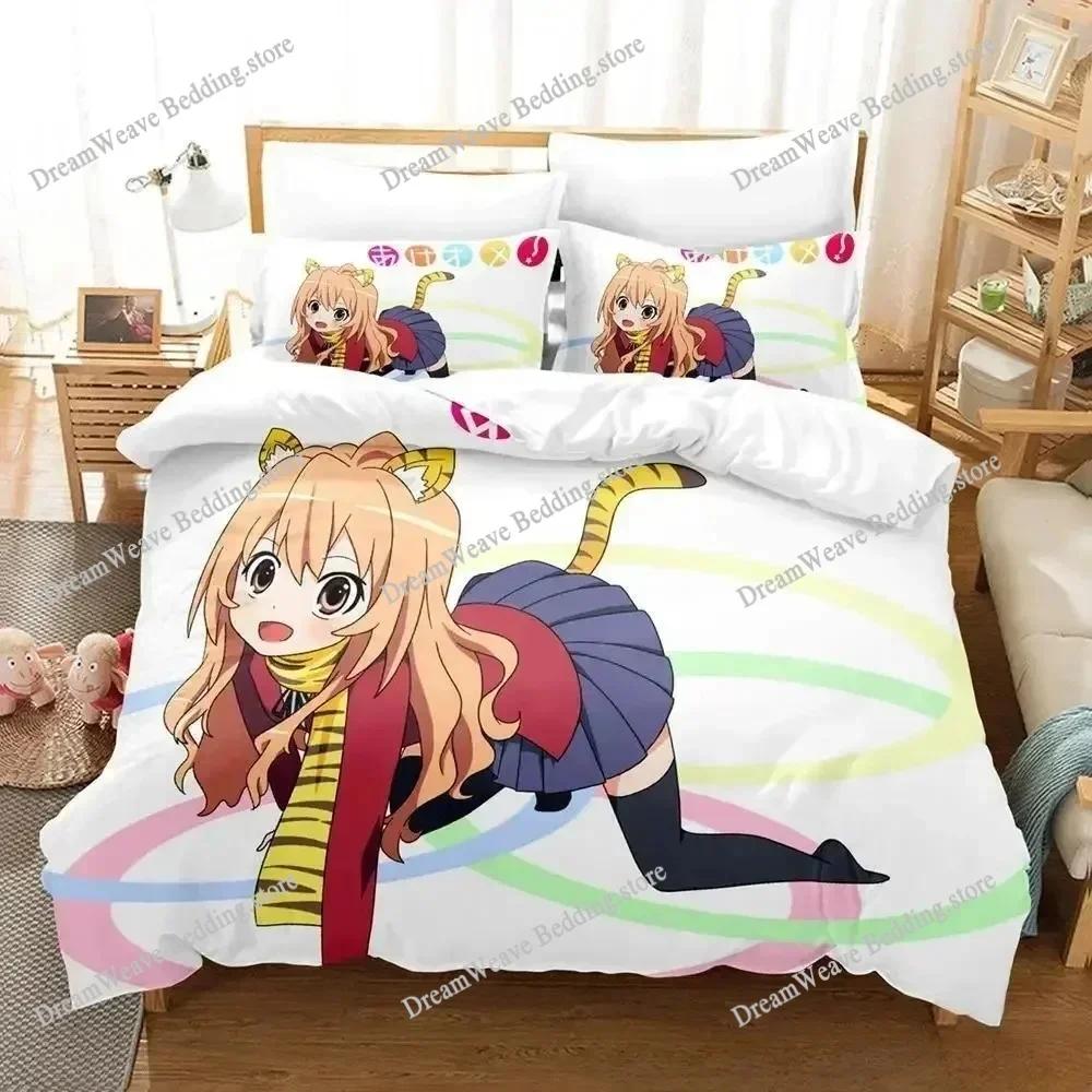 Fashion 3D Print Anime Bed Sheet Toradora Bedding Set Single Twin Full Queen King Size Bed Set Adult Kid Bedroom Duvetcover Sets