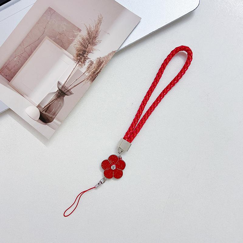 Wrist Anti-Lost Hanging Cord Pu Leather Rope Flower Mobile Phone Strap Cell Phone Lanyard Mobile Phone Lanyard Keychain