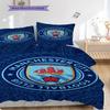 Manchester City Football Club Emblem Three-piece set (1 * duvet cover + 2 * pillowcase, without core) 2DFlat Soft and comfortable Bedding set