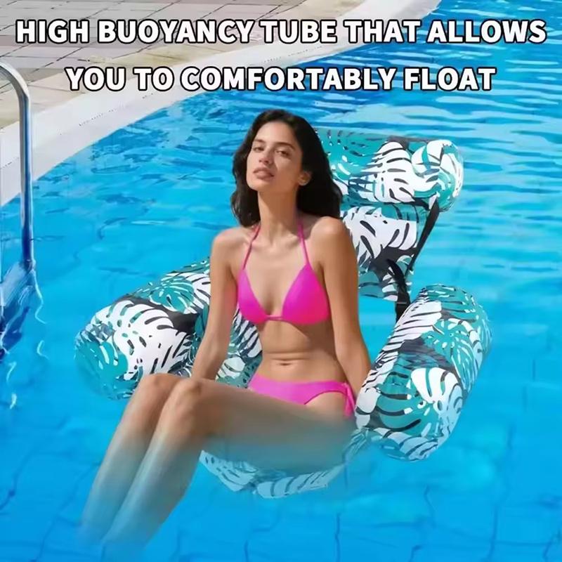 1 Pack Floating Lounge Chairs Inflatable Pool Floats for Adult Heavy Duty Floating Chair Summer Water Beach Lake Fun Party