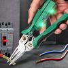 8-in-1 Wire Stripper with Voltage Tester Non-Slip Handle Ergonomic Design Multi-function Electric Wire Cutter Cable Stripping Tool