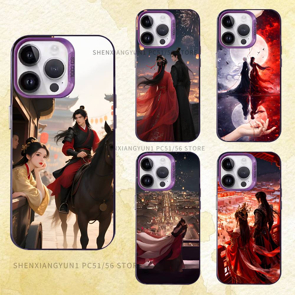 Traditional Couple Case for iPhone 11,12,13,14,15,16,17 Pro Max XS X XR mini Air Plus Cover