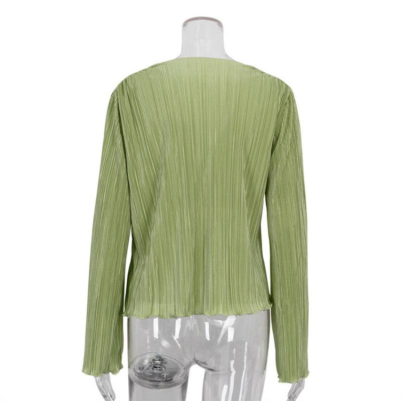 Горячие девушки, летний сексуальный кардиган с глубоким V-образным вырезом, элегантная модная тонкая блузка с длинным рукавом, женская 2024, уличная повседневная свободная клубная рубашка на шнуровке, пляжные пальто