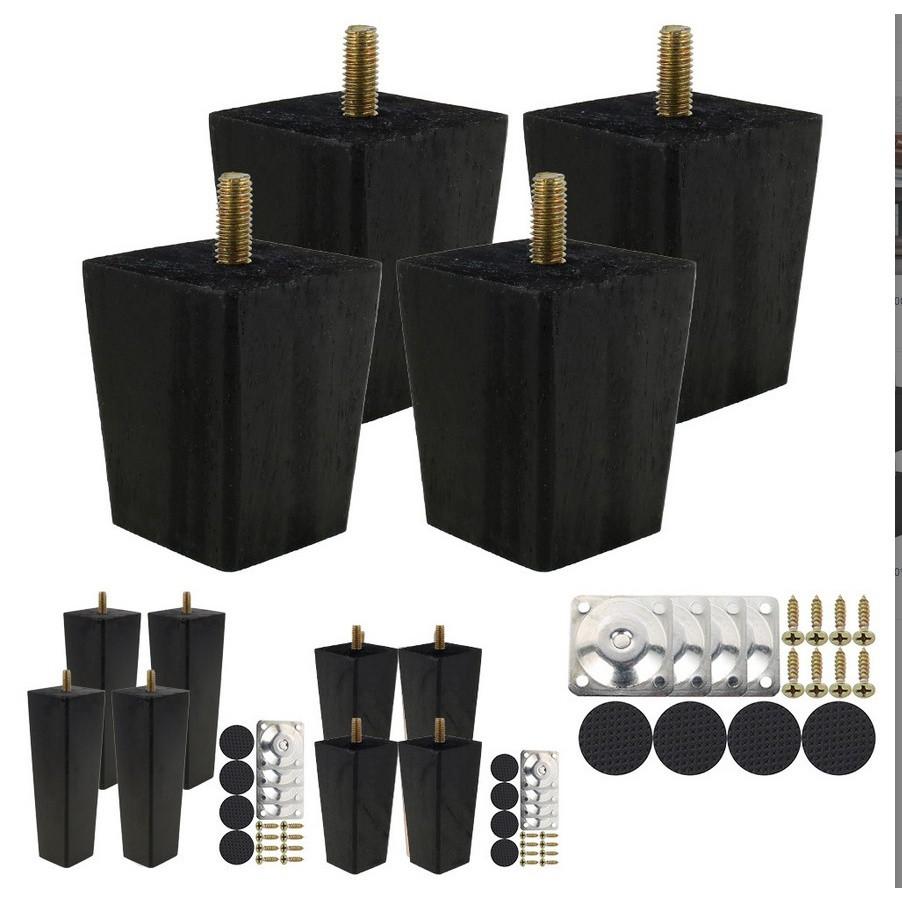 Wooden Sofa Furniture Legs 4PCS Solid Wood Tapered Replacement Furniture Feet Couch Cabinet Feet Supplies Set