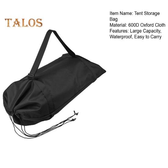 Большая вместительная сумка для хранения палатки с регулируемым шнурком из водонепроницаемой ткани Оксфорд, прочная портативная сумка-органайзер для палатки для кемпинга и пешего туризма
