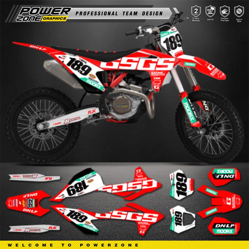 For GASGAS PowerZone Custom Team Graphics Backgrounds Decal Stickers Kits for EC MC 2021 2022 2023