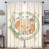 Кухонные шторы для гостиной Шторы Животные Лес Тюль для спальни Перегородки Жалюзи Домашний интерьер Шторы 2 шт Камера