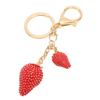 Cute Strawberry Shaped Pendant Keychain Women Alloy Exquisite Key Ring Decoration for Handbag Purse