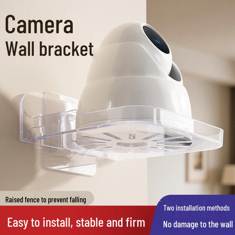 Nail-Free Monitor Stand & Camera Wall Mount for Indoor/Outdoor Surveillance.