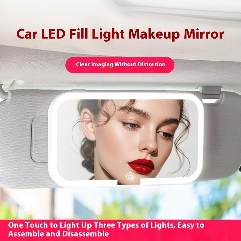 1 шт. Козырек Зеркало для макияжа LED HD Зеркала заднего вида для салона автомобиля для девушек Перезаряжаемая подсветка Универсальное Тонкое Зеркало-трюмо